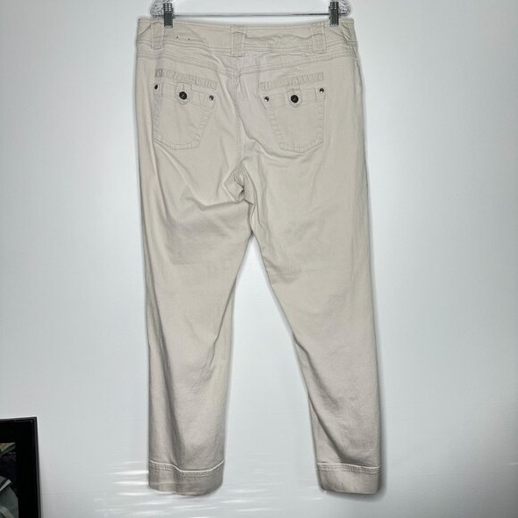 Venezia Off White Beige stretch plus size jeans - Picture 5 of 6